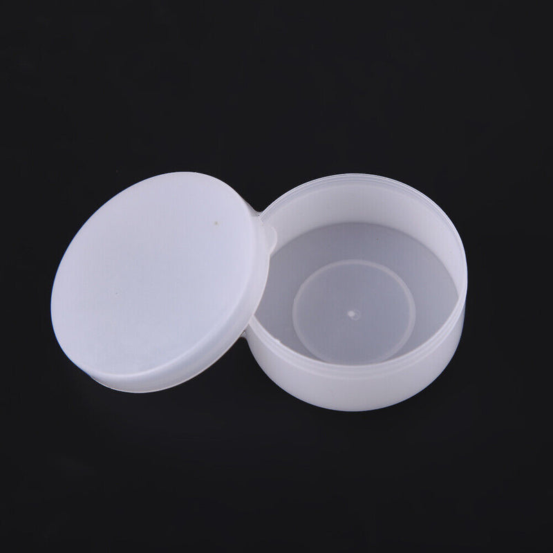 50pcs White Plastic Cosmetic Sample Container 10 Grams Jars Pot Glover