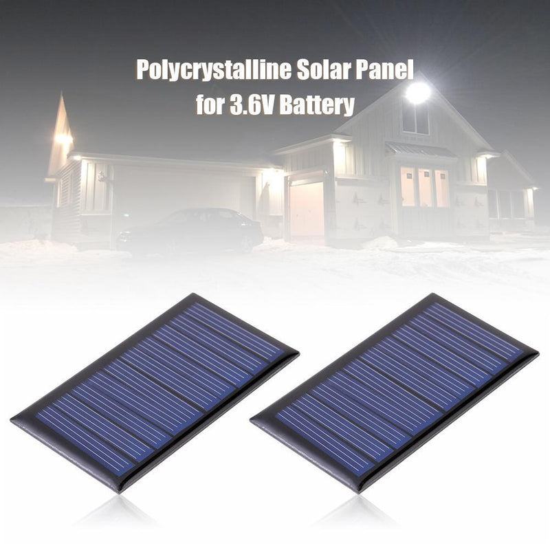 0.3W 5V 60mA Solar Panel Polycrystalline Cell Panel for 3.6V Battery (2pcs)