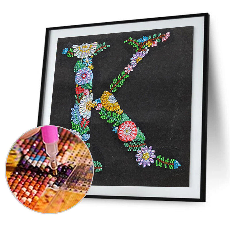 5D Diamond Painting DIY Letter K Partial Special Shape Drill Mosaic (X057) Newly