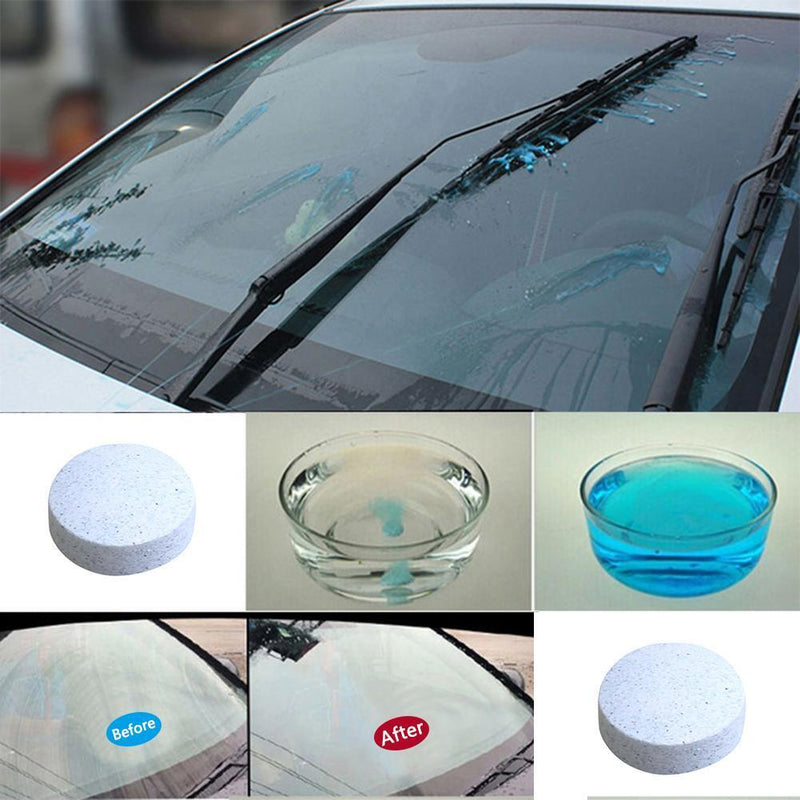 10pcs Car Windshield Glass Cleaner Compact Effervescent Spray Detergent