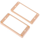 2pcs Guitar Curved Humbucker Pickups Frames Holder Mounting Rings(Yellow)