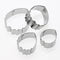 4pcs/set Stainless Steel Fondant Cake Decoration Peony Petal Cutter Mold