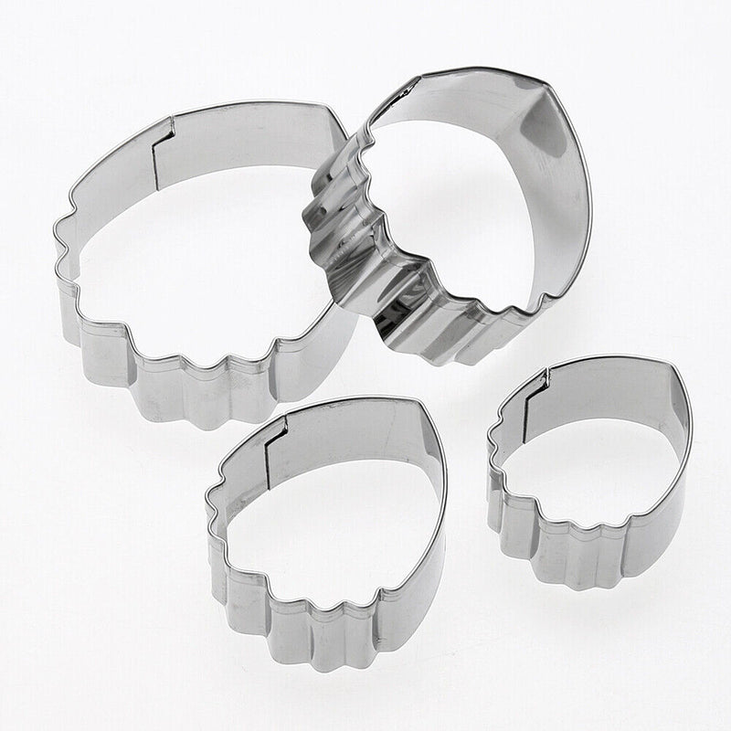 4pcs/set Stainless Steel Fondant Cake Decoration Peony Petal Cutter Mold