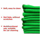 10pcs Green Microfiber Towel Car Cleaning Wash Drying Detailing Cloth No Scratch
