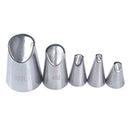 5pcs/set Sphere Tips Russian Icing Piping Nozzles Tips Cupcake Pastry X1D2 M0C8