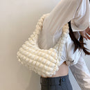 Fashion Pleated Armpit Bag Women Bubble Designer Travel Shoulder Handbag Purses