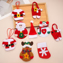 Decor Snowman Santa Claus Xmas Hat Xmas ornament Christmas Tableware Holder Bag