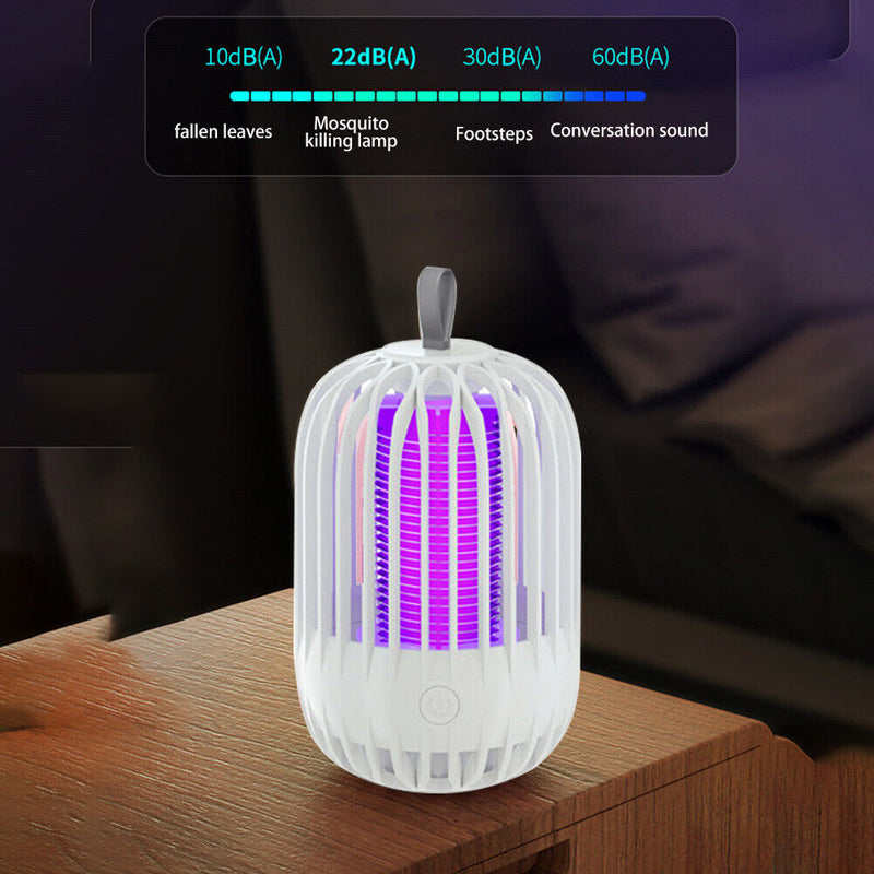 Pest Control Lights LED Bug Trap Mute Luring Mosquito Killer Lamp (White) Newly