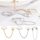 Jewelry Hip-Hop Alloy Multi-layer Punk Rings Open Finger Rings Chain Rings