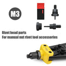 Rivets Nuts Insert Flat Head Threaded Nut for Hand Riveter Gun Tools (M3) Newly
