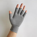 Fingerless Outdoor Bicycle Anti-skid Half Finger Fishing Gloves (Grey)
