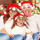 Claus Photo Prop Glasses Frame Xmas Tree Elk Glasses Merry Christmas Glasses
