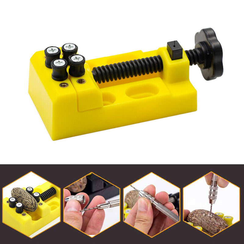 Walnut Watch Carve Bench Clamp Parallel Sculpture Craft Fix Plier (Yellow) Newly
