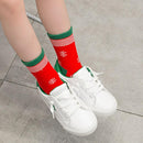 5pair Winter Children Kid Cotton Short Socks Cute Christmas Sock (9-12T)