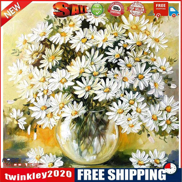 Diamond Painting 5D DIY Feverfew Full Round Drill Rhinestone Picture Kit