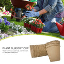 50pcs Round Paper Pulp Peat Flower Pot Plant Flower Biodegradable Nursery Cups