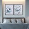 2 Panels Golden Leaf Lotus Oil Paint By Numbers Kits DIY Wall Art Picture