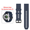 20mm Silicone Watch Band for Garmin Fenix 7S Bracelet Strap (Midnight Blue)