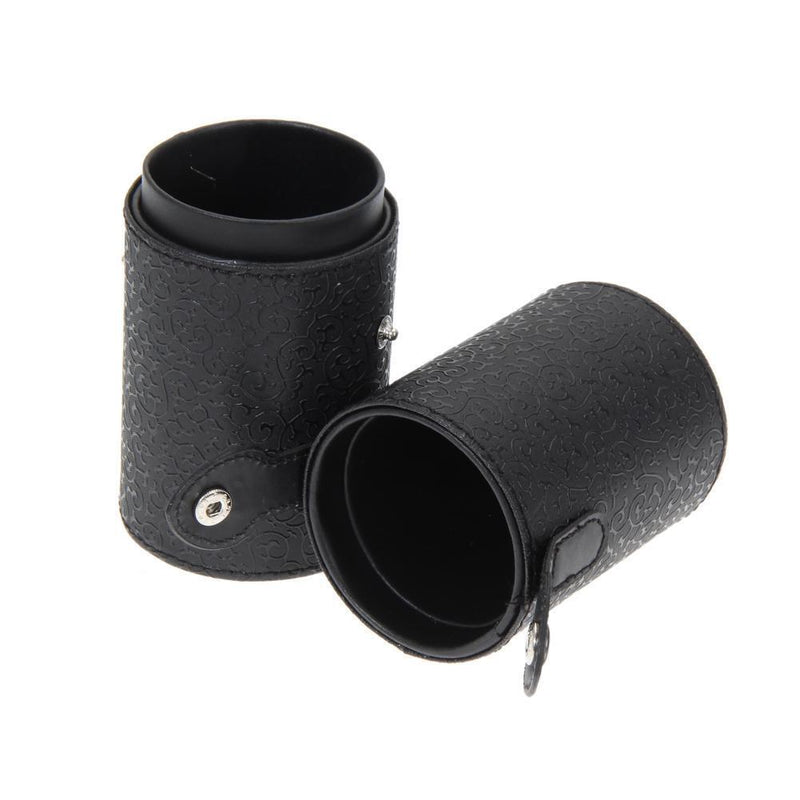 Leather Cosmetic Case Storage Makeup Bags Organizer Brush Tube Holder Cup