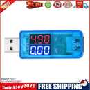USB Charger DC 3.2-10V 0-3A Red+Blue LED Display Current Voltage Meter(Blue