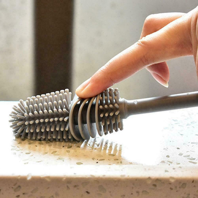 Long Handle Silicone Cup Brush Cleaning Kitchen Cleaner Tool Washer