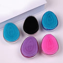 Round Shape Hair Comb Egg Sequin Anti-Static Massage Styling Brush (Blue)