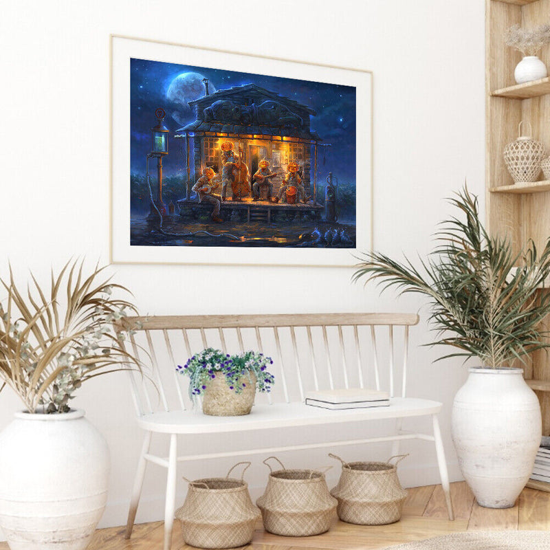 Halloween Pumpkin Canvas Paint By Numbers Oil Hand Painted Drawing Home Decor