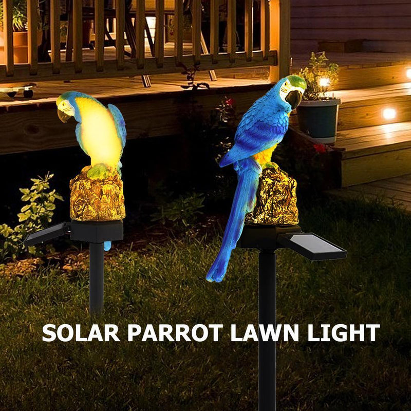 Solar Power LED Parrot Lawn Light Waterproof Garden Landscape Lamp (Red)