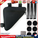 Bicycle Front Triangle Bag Tyre Pry Bar Glue-Free Patches Grinding Pad Kit Newly