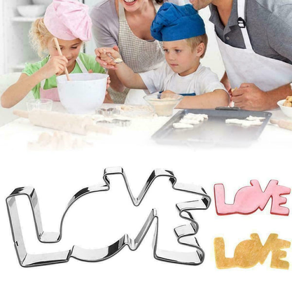 LOVE Biscuit Cutter Steel Sugar Cookie Cutter N2M7