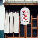 25cm Plum Blossom Lantern Lamp Chinese Long Shaped Cloth Lampion (B) Newly