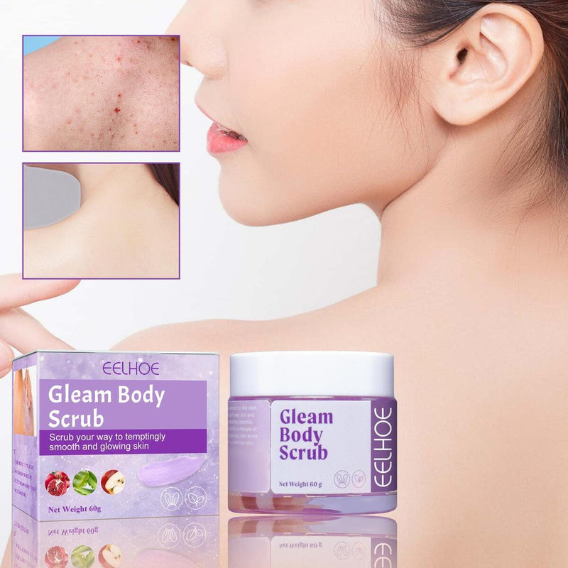 Gleam Body Scrub Gentle Exfoliator Scrubber Skin Care Repair Dry Brightening: