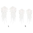 DIY Crafts White Embroidery Sewing Flower Collar Patch Angel Wing Applique