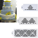 3X Lace Flower Cake Cookie Fondant Side Baking Stencil Wedding Decor Tool Newly