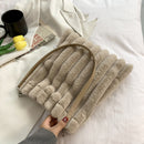 Women Fashion Star Heart Print Handbag Autumn Winter Plush Large Shoulder Bag