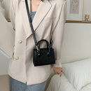 Fashion Solid Color Women Shoulder Handbag PU Leather Small Totes Crossbody Bags