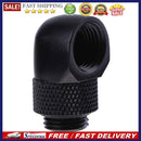G1/4 Inner Outer Dual Thread 90 Degree Rotary Water Tube Connector(Black)