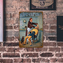 20x30cm Barber Shop Print Rectangular Metal Retro Tin Drawing Flat Style