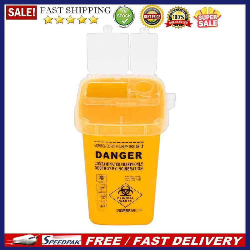 Tattoo Needle Tip Biohazard Barrel Garbage Bucket Container Artist Waste Box