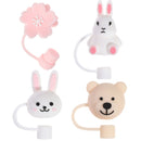 Proof Drinking Dust Cap Cup Accessories Silicone Straw Plug Cartoon Plugs Cover