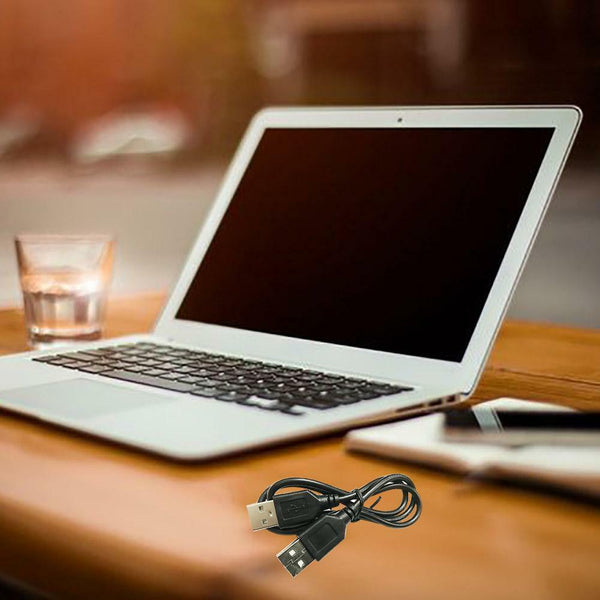 USB 2.0 Type A Male to USB A Male Sycn Data Charger Ca J0G9 Cord 50cm Black K9T1