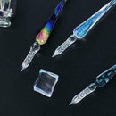 Glass Fountain Pen Water Crystal Fountain Pen Boxed Stationery Set Ink Pen G9J5