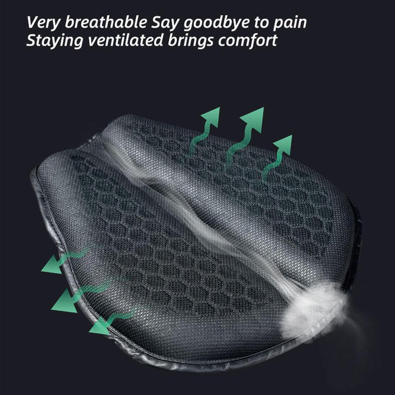 Motorcycle Seat Cushion Shock Absorption Motorbike Seat Pad Waterproof Gel Pad_