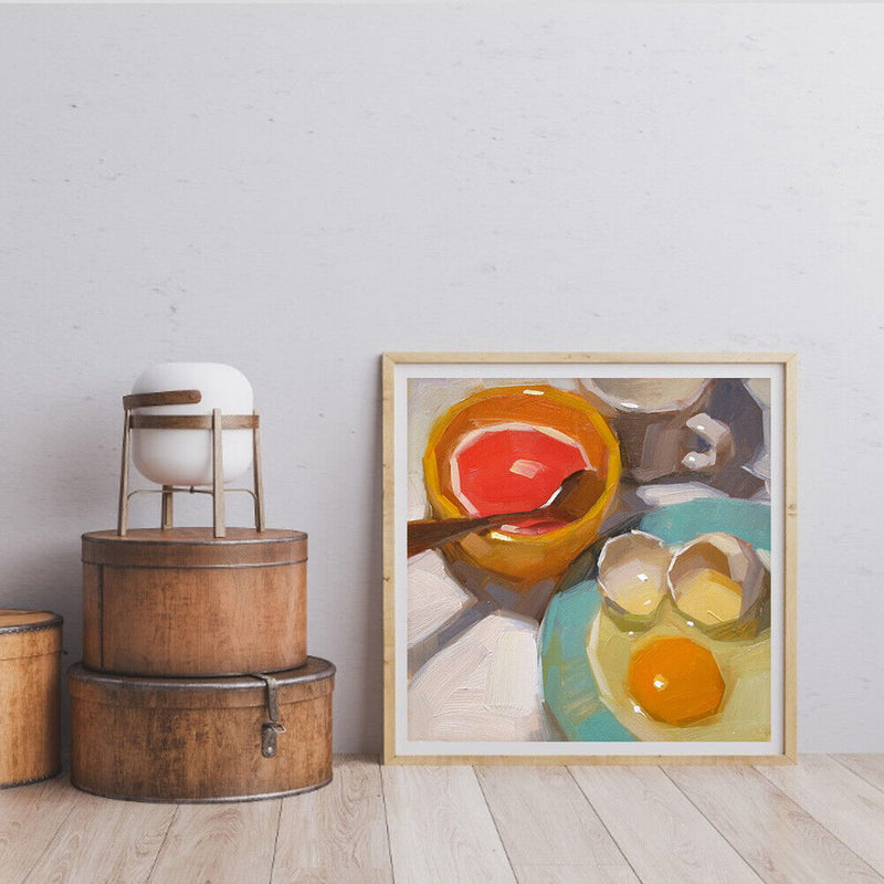 Eggs Fruits Oil Paint By Numbers Kits Canvas Drawing DIY Coloring Picture Crafts