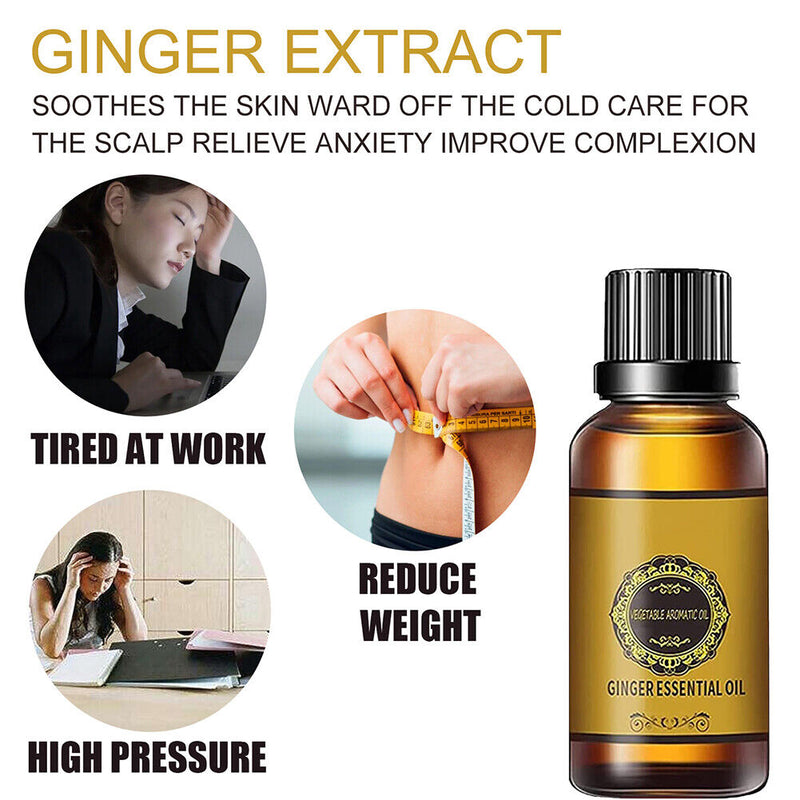 massager Oil GINGER ESSENTIAL PLANT AROMA Belly Drainage