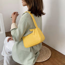 Simple Elegant Women Small Shoulder Bag Pure Color Zipper Casual Sling Handbags