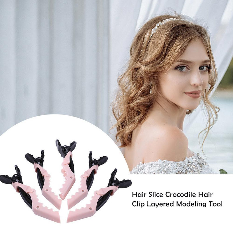 5pcs Professional Sectioning Clip Plastic Crocodile Hair Grip Hairdressing Cl