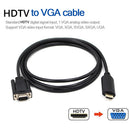 4ft HDMI to VGA Adapter Male to Male Cord HDCP 1.2 1080P for PC Projector HDTV