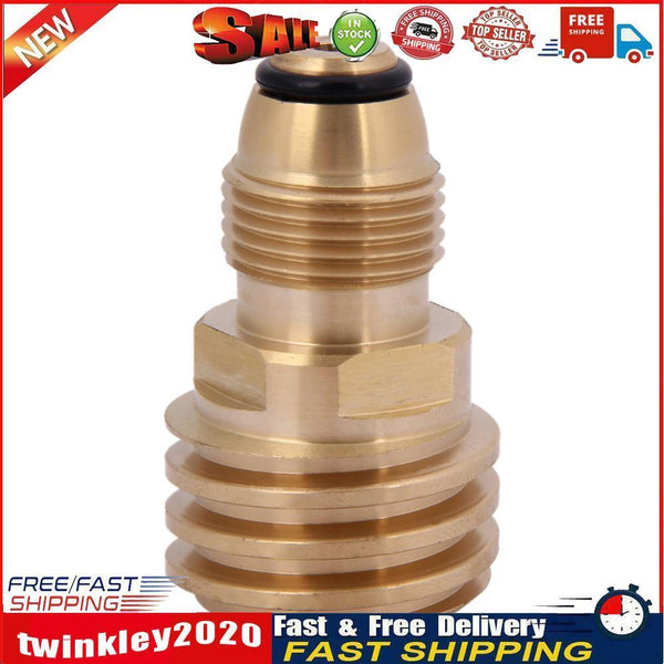 Converts Propane LP TANK POL Service Valve to QCC Outlet Brass Adapter Newly