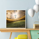Diamond Painting Cross over Field Full Round Mosaic Wall Picture DIY Kit 30x30cm